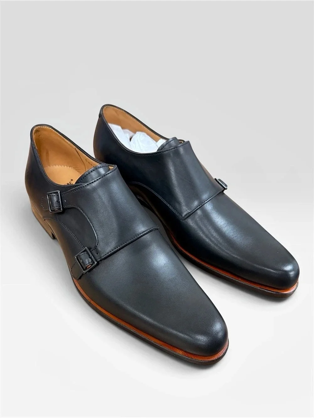 John Fluevog Twin Turbine Monk Shoes Black US 10 Brand New in Box
